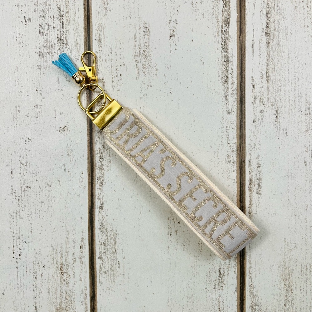 Handmade Wristlet Keychain Fob with Tassel